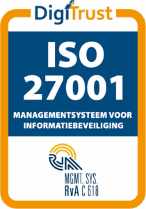 Het keurmerk van Digitrust voor de ISO-standaard 27001.